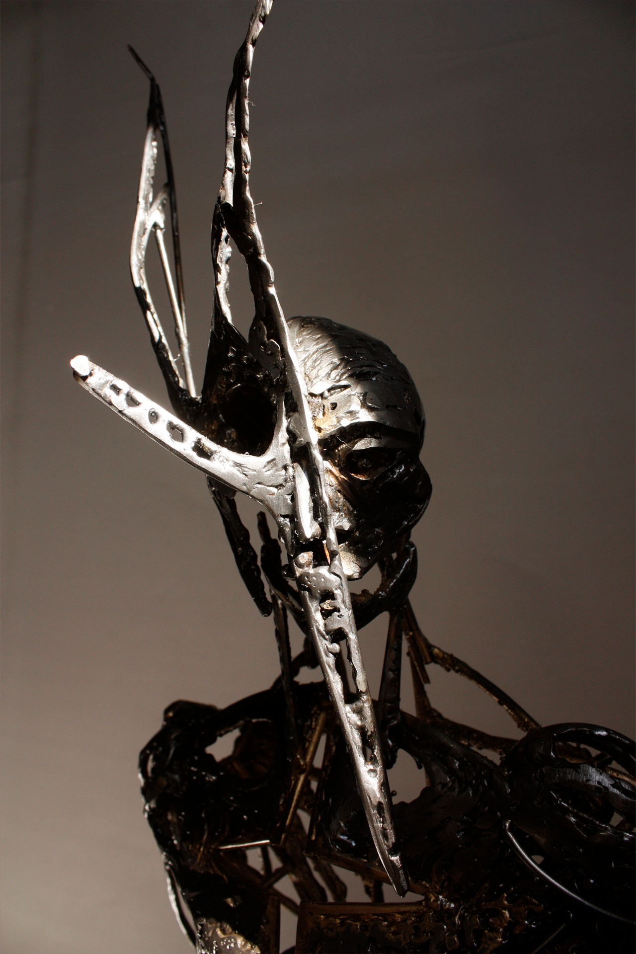 Black Shaman — Yüz — forged metal sculpture
